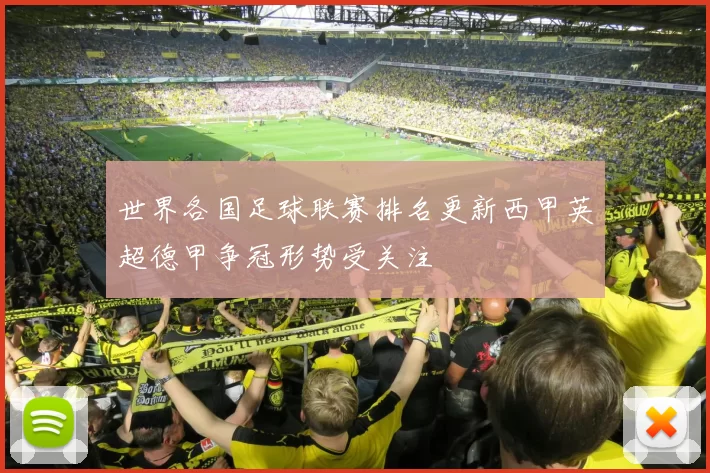 世界各国足球联赛排名更新西甲英超德甲争冠形势受关注